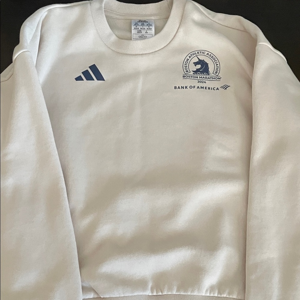 Adidas Cream 2024 Boston Marathon Sweatshirt XXS
